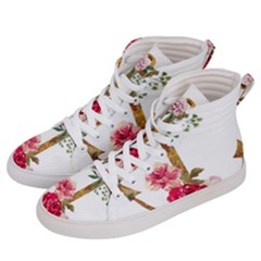 Flowers Anchor Women s Hi-top Skate Sneakers by goljakoff