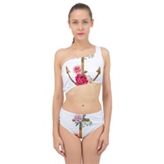 Flowers Anchor Spliced Up Two Piece Swimsuit by goljakoff