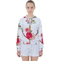 Flowers anchor Women s Tie Up Sweat View1