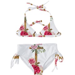 Flowers Anchor Kids  Classic Bikini Set by goljakoff