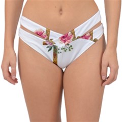 Flowers Anchor Double Strap Halter Bikini Bottom