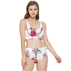 Flowers Anchor Frilly Bikini Set by goljakoff