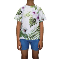 Flowers Kids  Short Sleeve Swimwear by goljakoff