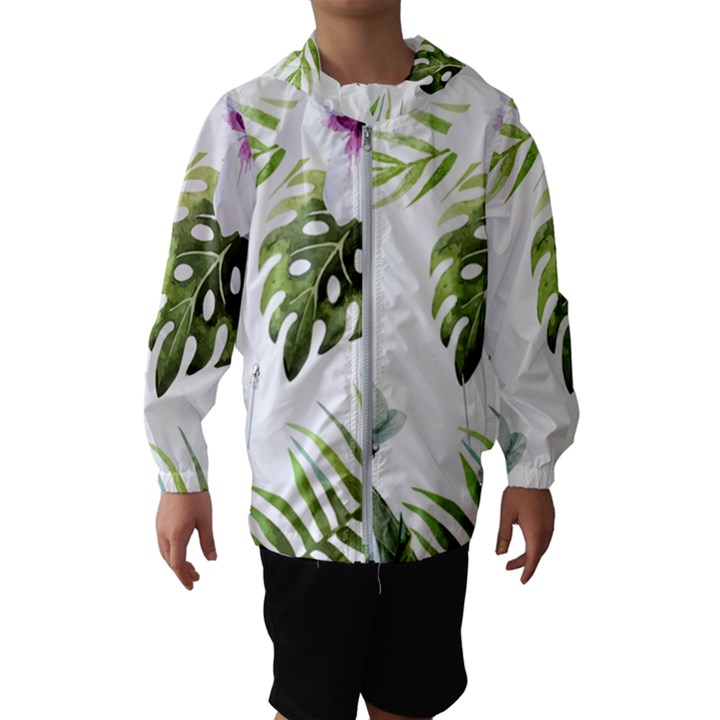 Flowers Kids  Hooded Windbreaker