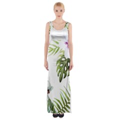 Flowers Thigh Split Maxi Dress by goljakoff