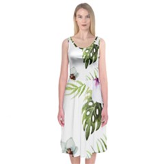 Flowers Midi Sleeveless Dress by goljakoff