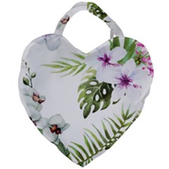 Flowers Giant Heart Shaped Tote by goljakoff