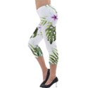 Flowers Lightweight Velour Capri Leggings  View3