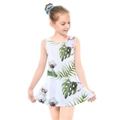 Flowers Kids  Skater Dress Swimsuit by goljakoff