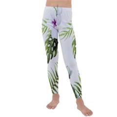 Flowers Kids  Lightweight Velour Leggings by goljakoff