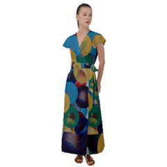 Kaleidoscope Flutter Sleeve Maxi Dress by WILLBIRDWELL