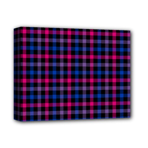 Bisexual Pride Checkered Plaid Deluxe Canvas 14  X 11  (stretched) by VernenInk