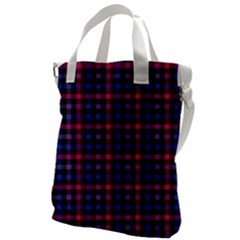 Bisexual Pride Checkered Plaid Canvas Messenger Bag by VernenInk