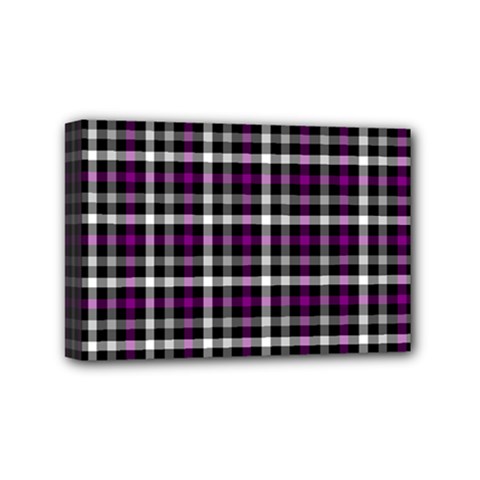 Asexual Pride Checkered Plaid Mini Canvas 6  X 4  (stretched) by VernenInk