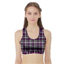 Asexual Pride Checkered Plaid Sports Bra with Border View1