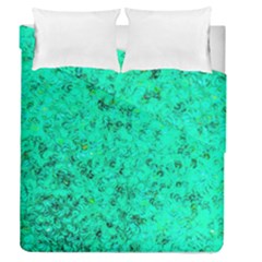 Aqua Marine Glittery Sequins Duvet Cover Double Side (queen Size) by essentialimage