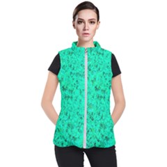 Aqua Marine Glittery Sequins Women s Puffer Vest by essentialimage