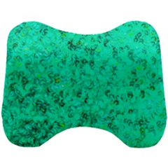 Aqua Marine Glittery Sequins Head Support Cushion by essentialimage