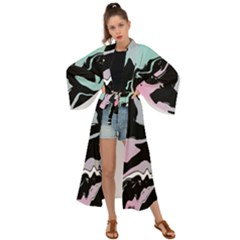 Painted Lines Maxi Kimono by designsbymallika