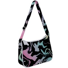 Painted Lines Zip Up Shoulder Bag by designsbymallika