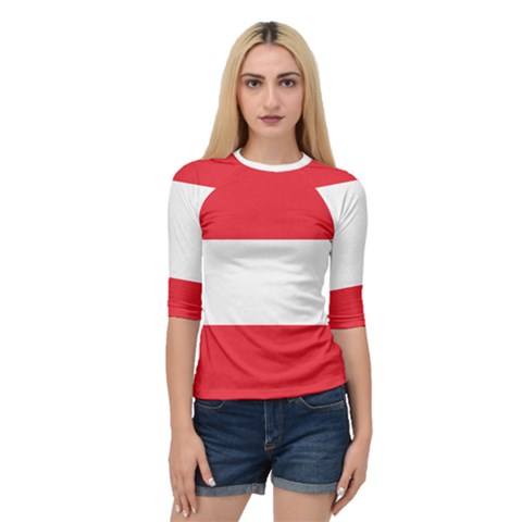 Flag Of Austria Quarter Sleeve Raglan Tee by FlagGallery