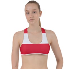 Flag Of Austria Criss Cross Racerback Sports Bra by FlagGallery