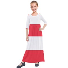 Flag Of Austria Kids  Quarter Sleeve Maxi Dress by FlagGallery