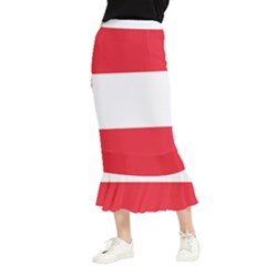 Flag Of Austria Maxi Fishtail Chiffon Skirt by FlagGallery