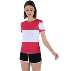 Flag Of Austria Back Circle Cutout Sports Tee