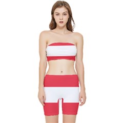 Flag Of Austria Stretch Shorts And Tube Top Set