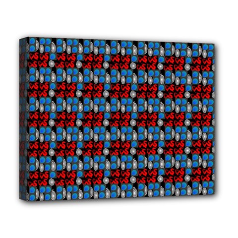 Red And Blue Deluxe Canvas 20  X 16  (stretched) by Sparkle