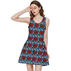 Red And Blue Inside Out Racerback Dress