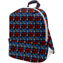 Red And Blue Zip Up Backpack