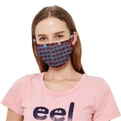 Red And Blue Crease Cloth Face Mask (adult)