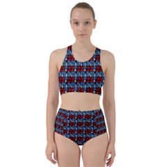 Red And Blue Racer Back Bikini Set by Sparkle