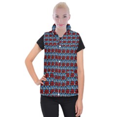 Red And Blue Women s Button Up Vest by Sparkle