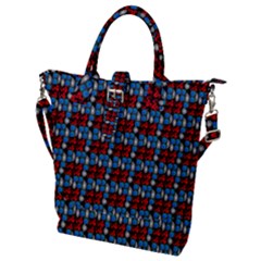 Red And Blue Buckle Top Tote Bag by Sparkle