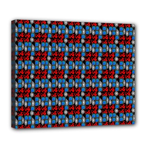 Red And Blue Deluxe Canvas 24  X 20  (stretched) by Sparkle