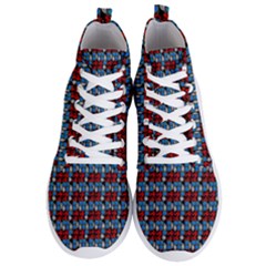 Red And Blue Men s Lightweight High Top Sneakers by Sparkle