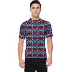 Red And Blue Men s Short Sleeve Rash Guard