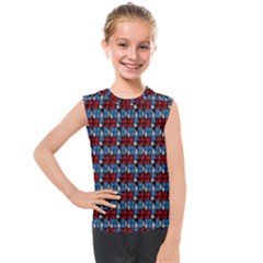 Red And Blue Kids  Mesh Tank Top