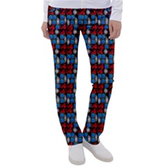 Red And Blue Casual Pants