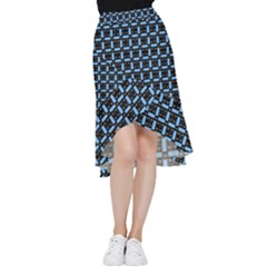 Spark Blocks Frill Hi Low Chiffon Skirt