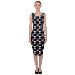 Shiny Skull Sleeveless Pencil Dress by Sparkle