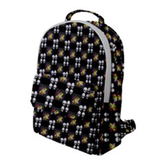 Shiny Skull Flap Pocket Backpack (large) by Sparkle