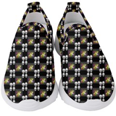 Shiny Skull Kids  Slip On Sneakers by Sparkle