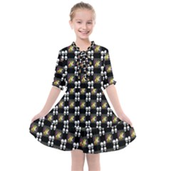 Shiny Skull Kids  All Frills Chiffon Dress by Sparkle