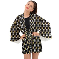 Shiny Skull Long Sleeve Kimono by Sparkle