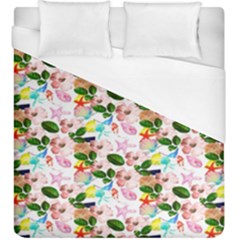 Painted Flowers Duvet Cover (king Size) by Sparkle