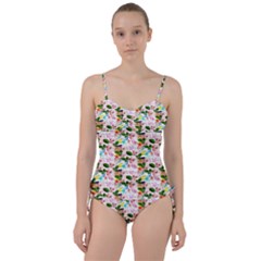 Painted Flowers Sweetheart Tankini Set by Sparkle